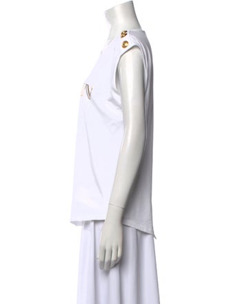 Balmain Graphic Print Scoop Neck T-Shirt