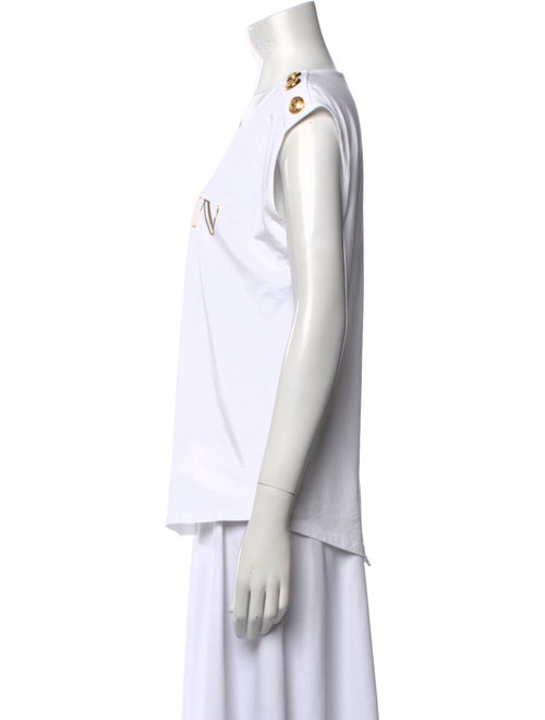 Balmain Graphic Print Scoop Neck T-Shirt