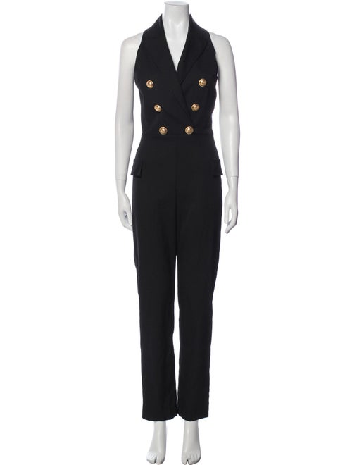 Balmain Virgin Wool Halterneck Jumpsuit