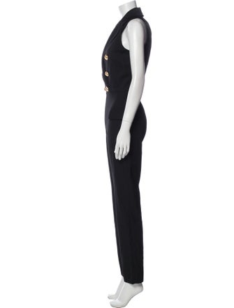 Balmain Virgin Wool Halterneck Jumpsuit
