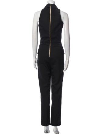 Balmain Virgin Wool Halterneck Jumpsuit