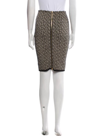 Balmain Virgin Wool Knee-Length Skirt