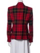 Balmain Wool Plaid Print Blazer