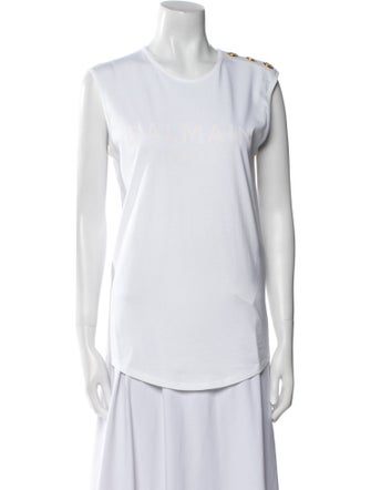 Balmain Crew Neck Sleeveless Top