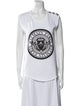 Balmain Graphic Print Scoop Neck T-Shirt