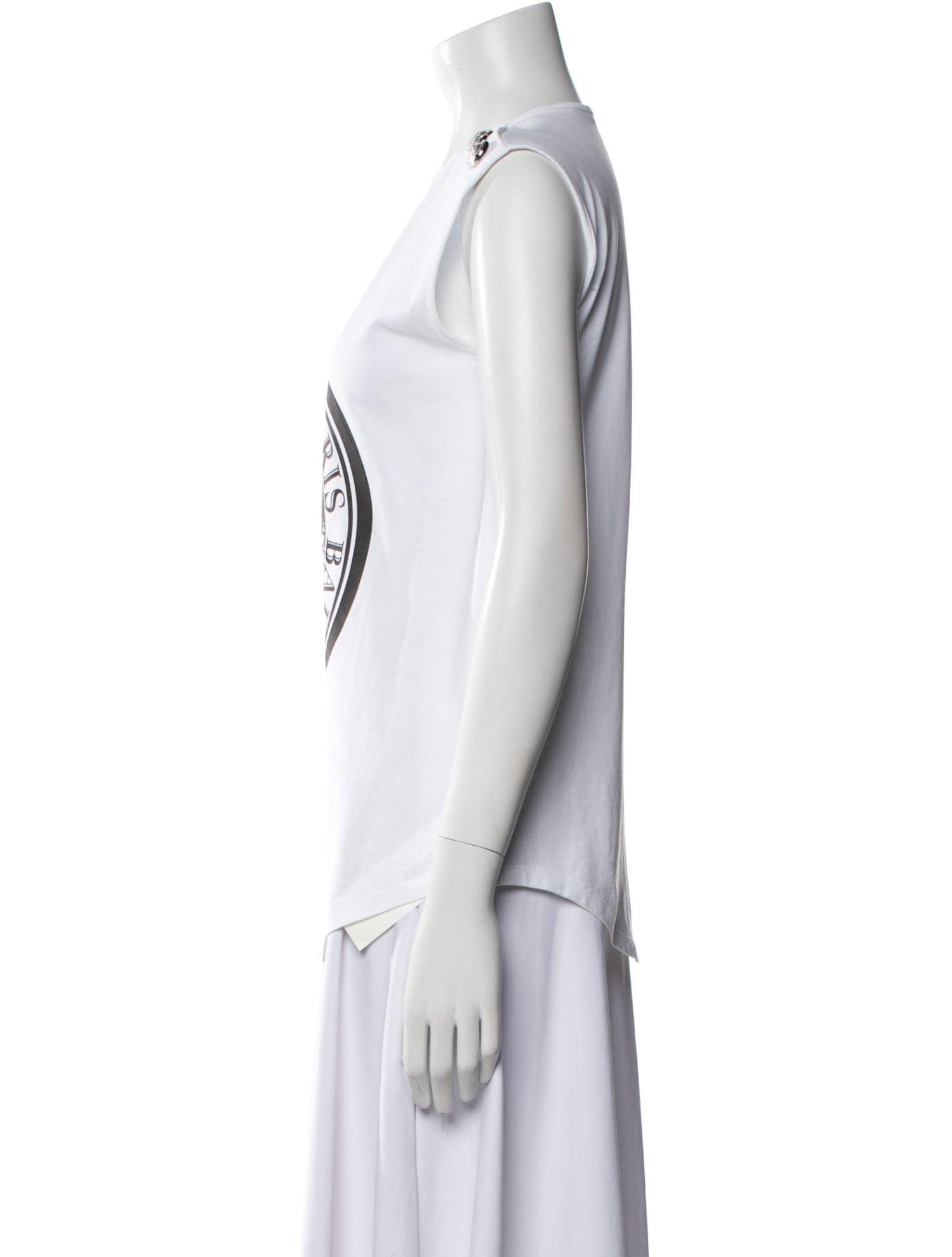 Balmain Graphic Print Scoop Neck T-Shirt