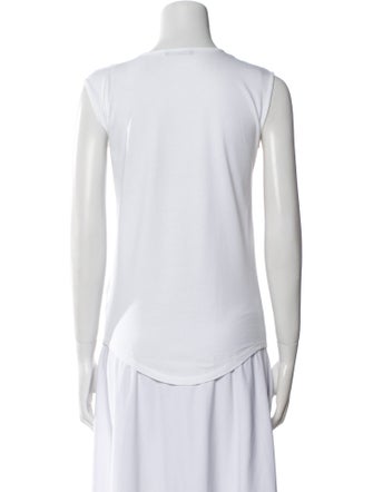 Balmain Graphic Print Scoop Neck Top