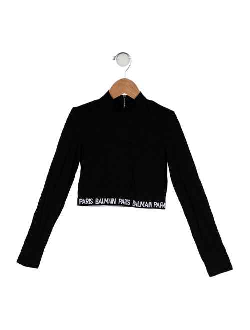 Balmain Solid Long Sleeve Top