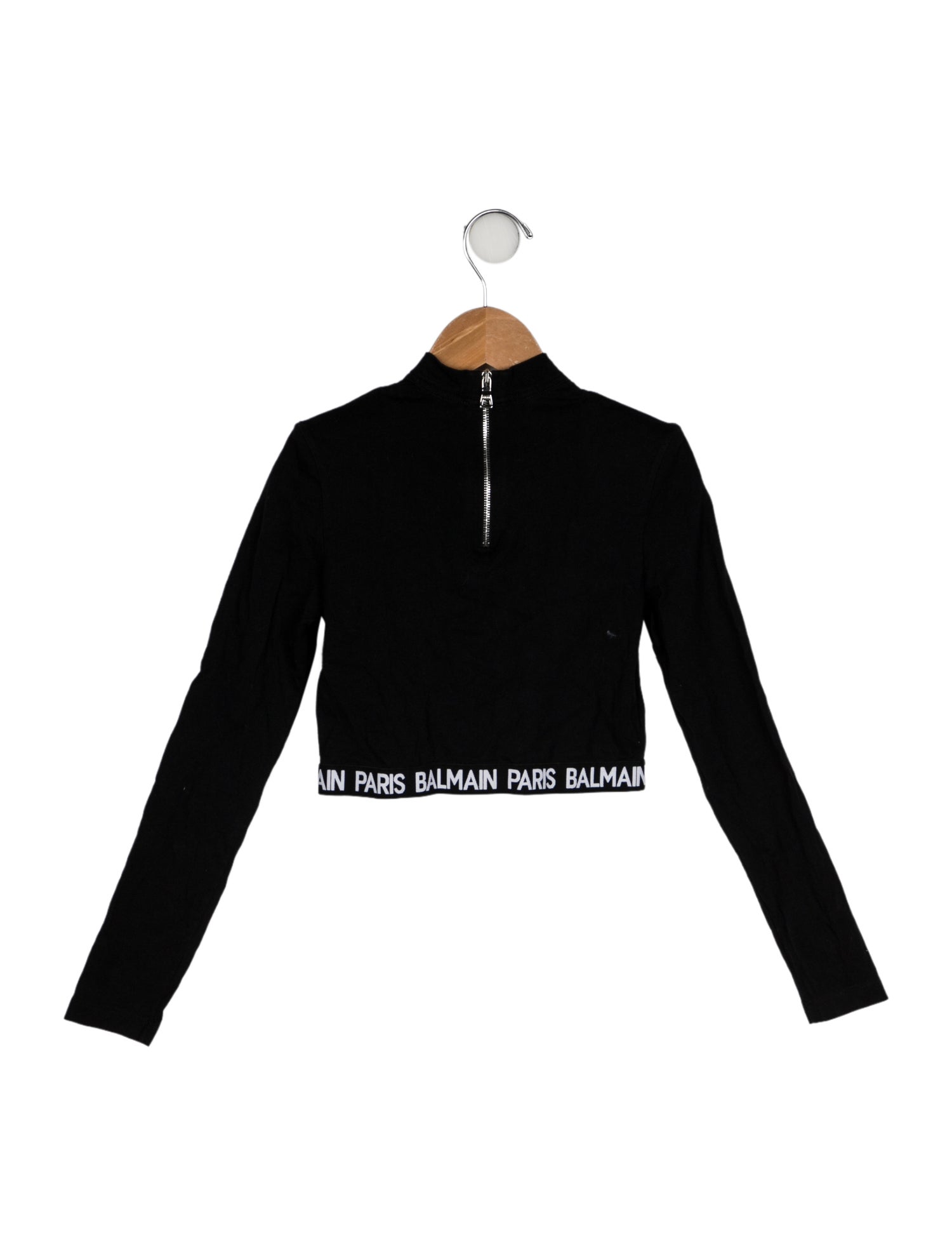 Balmain Solid Long Sleeve Top