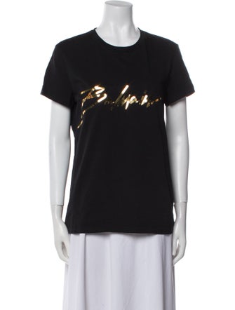 Balmain Graphic Print Crew Neck T-Shirt
