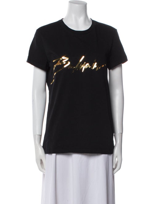 Balmain Graphic Print Crew Neck T-Shirt