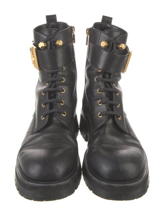 Balmain Leather Combat Boots