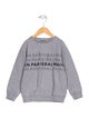 Balmain kid boys' grey and black sweatshirt