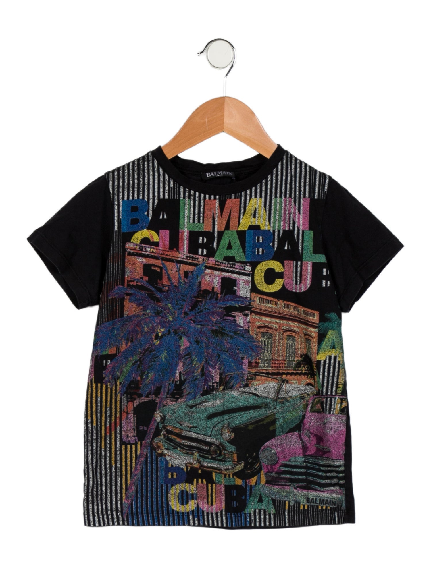 Balmain Boys' Short Sleeve Graphic Shirt