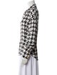 Balmain Houndstooth Print Long Sleeve Button-Up Top