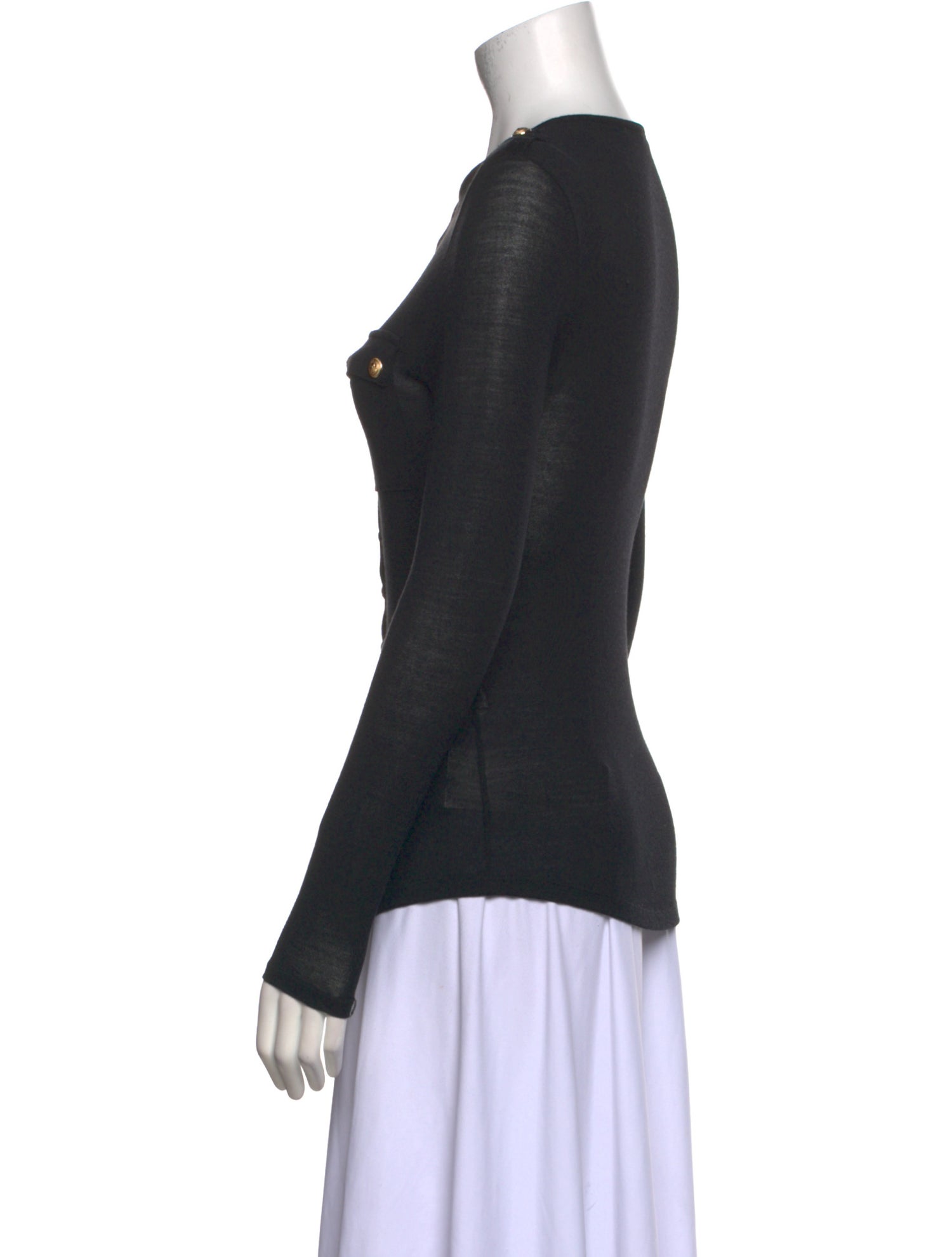 Balmain Wool Crew Neck Top