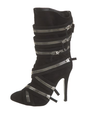 Balmain Suede Lace-Up Boots