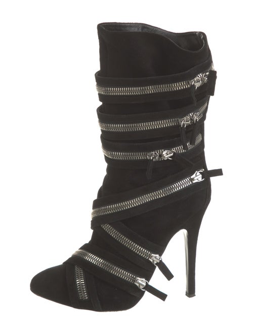 Balmain Suede Lace-Up Boots