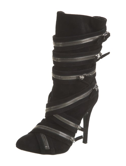 Balmain Suede Lace-Up Boots
