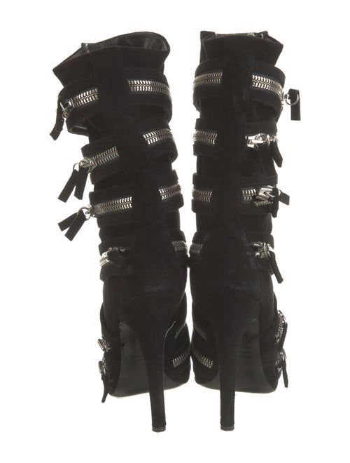 Balmain Suede Lace-Up Boots