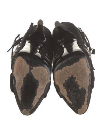 Balmain Suede Lace-Up Boots