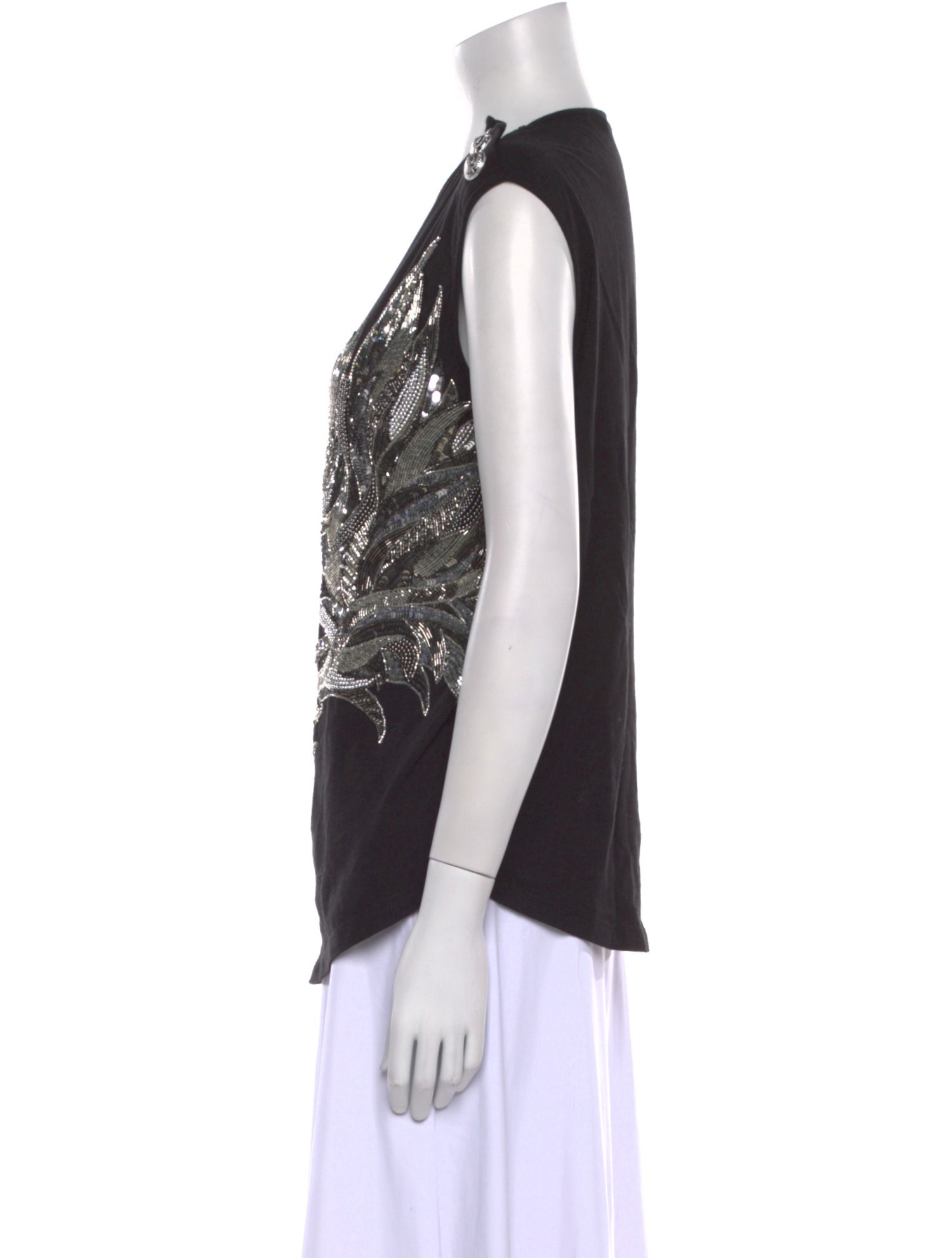 Balmain Graphic Print Crew Neck T-Shirt