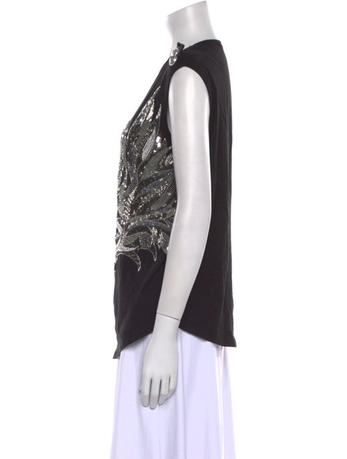 Balmain Graphic Print Crew Neck T-Shirt