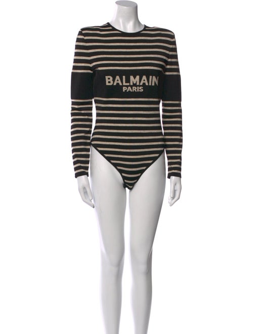 Balmain Graphic Print Crew Neck Bodysuit