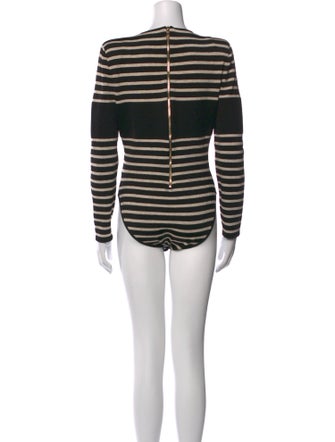 Balmain Graphic Print Crew Neck Bodysuit