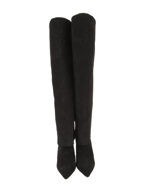 Balmain Bamboo Accent Suede Boots