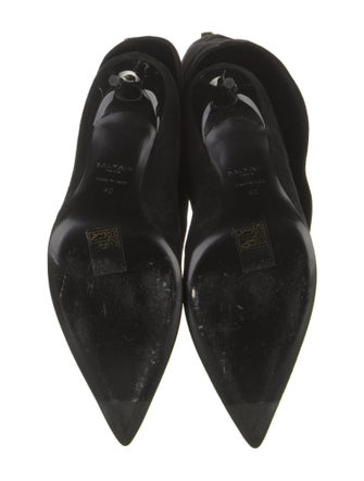 Balmain Bamboo Accent Suede Boots