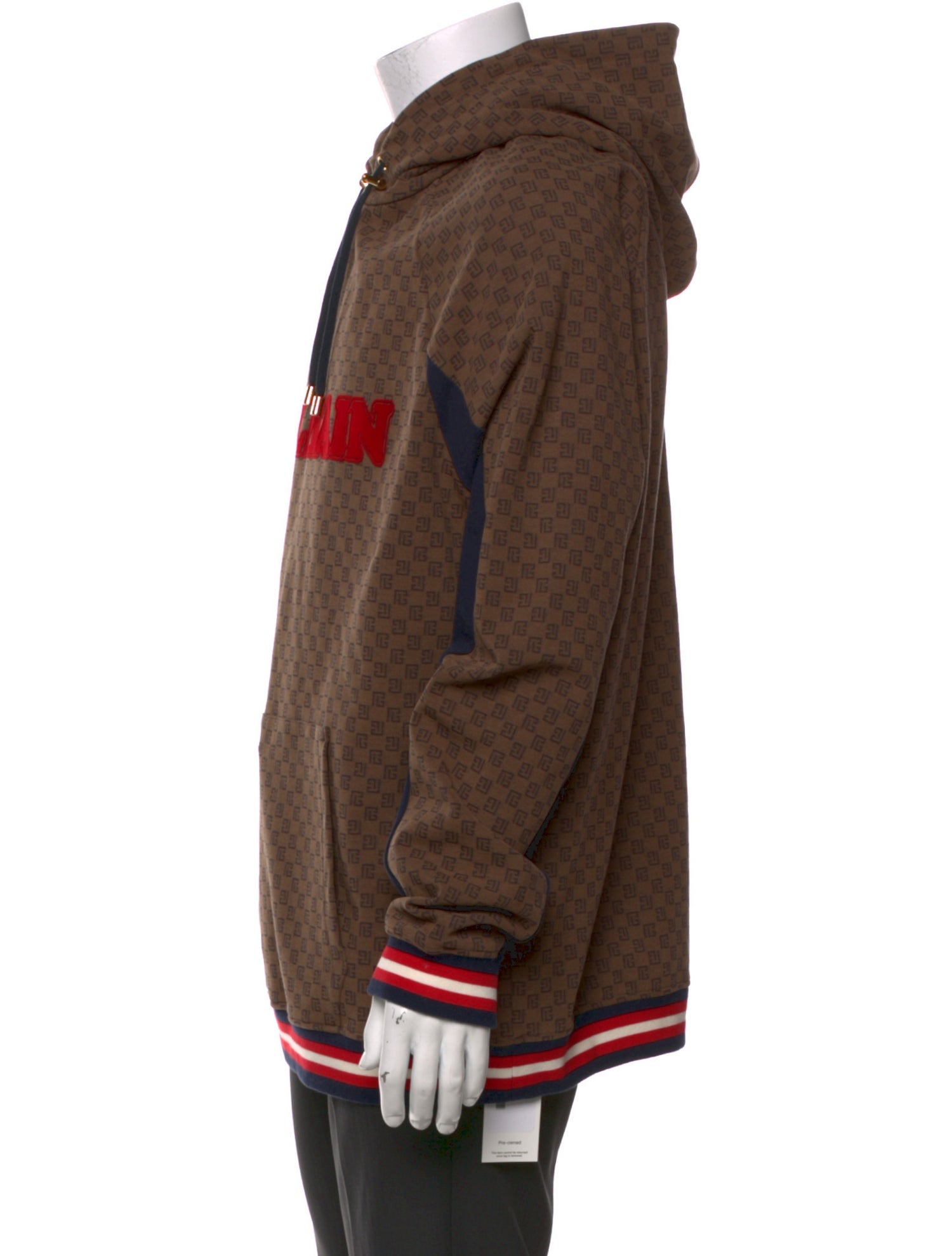 Balmain Graphic Print Crew Neck Hoodie