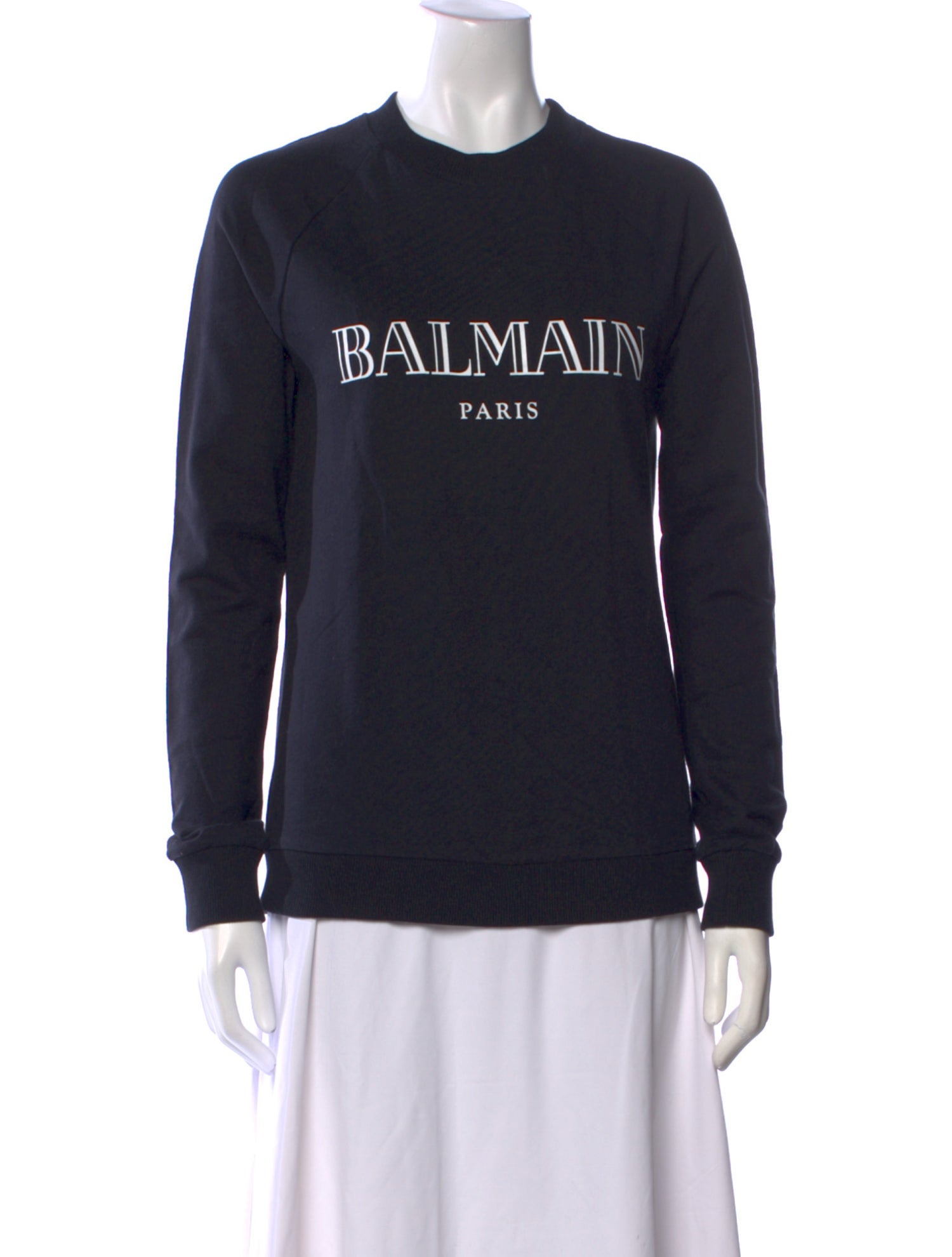 Balmain Graphic Print Crew Neck Sweater
