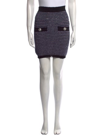 Balmain Striped Mini Skirt