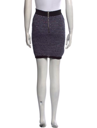 Balmain Striped Mini Skirt