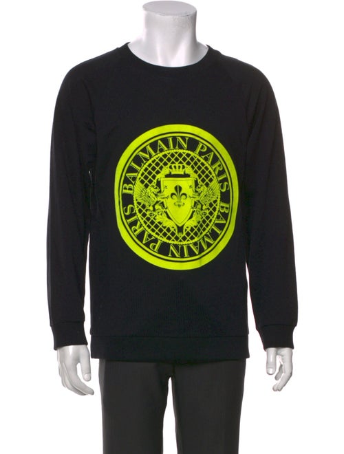 Balmain Graphic Print Crew Neck Pullover