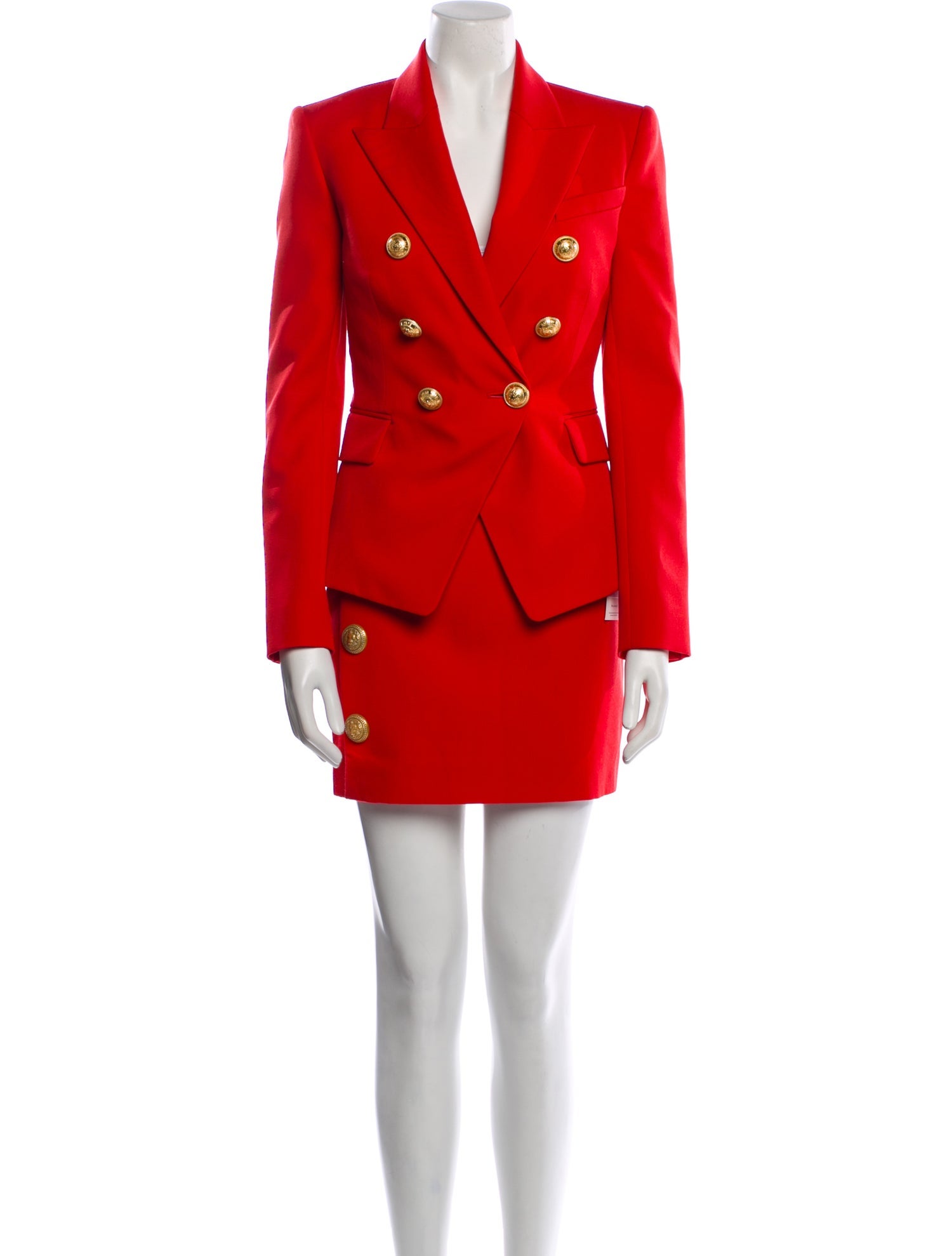 Balmain Virgin Wool Skirt Suit