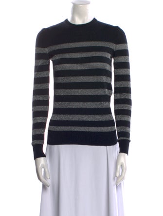 Balmain Striped Crew Neck Sweater