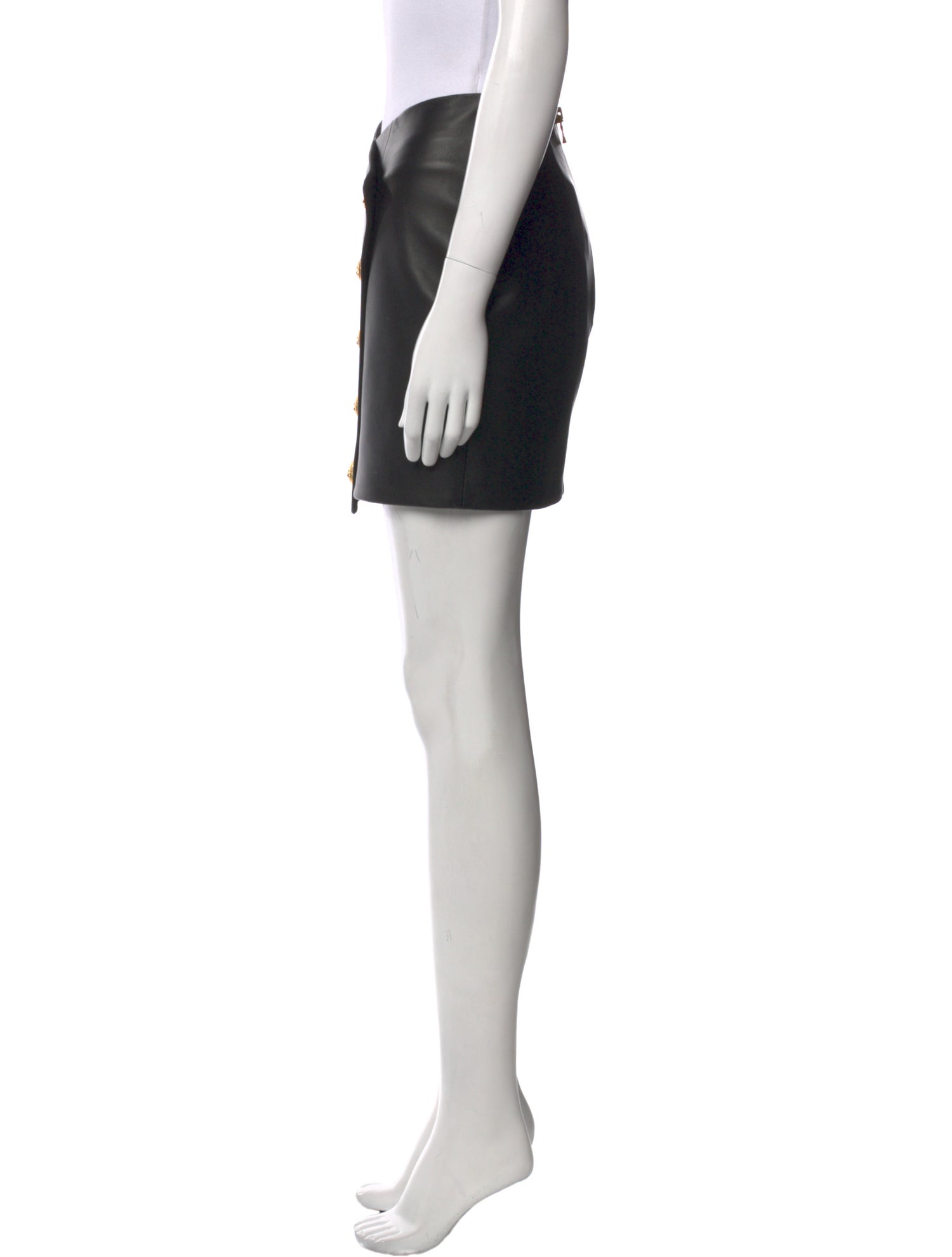 Balmain Leather Mini Skirt