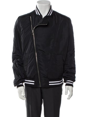 Balmain Striped Bomber Jacket