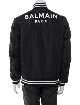 Balmain Striped Bomber Jacket