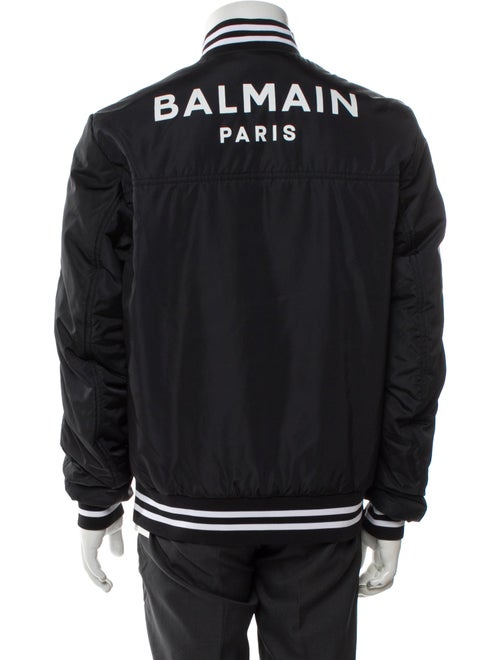 Balmain Striped Bomber Jacket