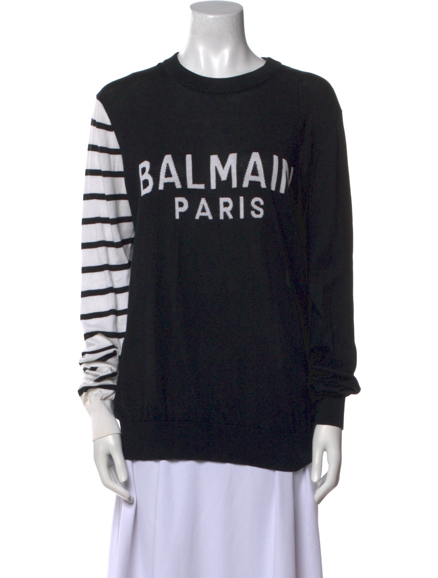 Balmain Graphic Print Crew Neck Pullover