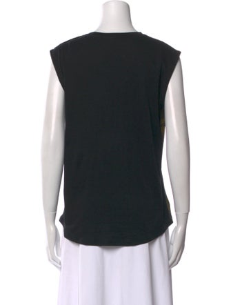 Balmain Camouflage Print Bateau Neckline T-Shirt