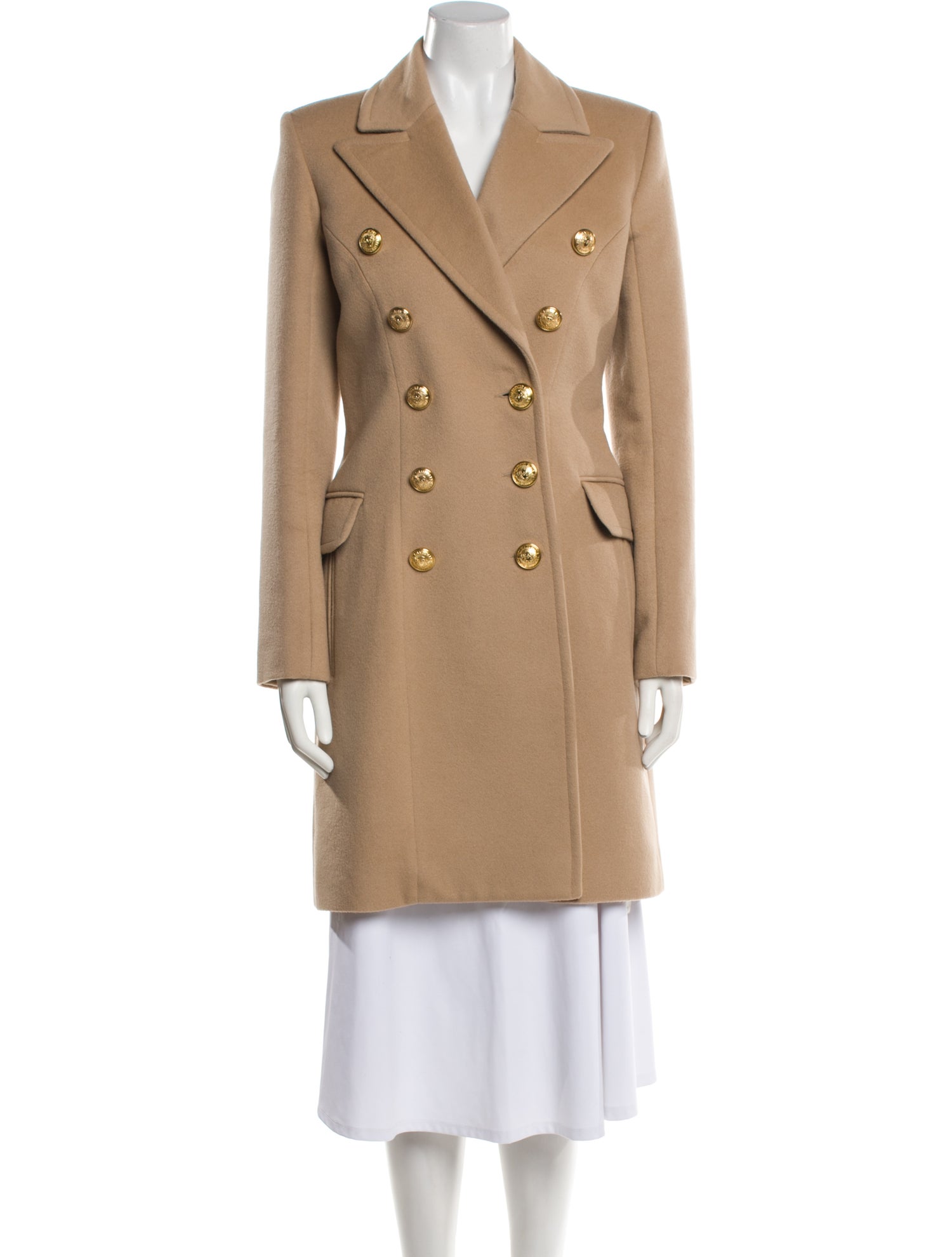Balmain Virgin Wool Peacoat