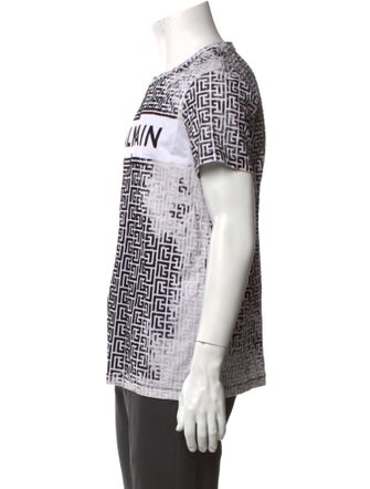 Balmain Graphic Print Short Sleeve Shirt