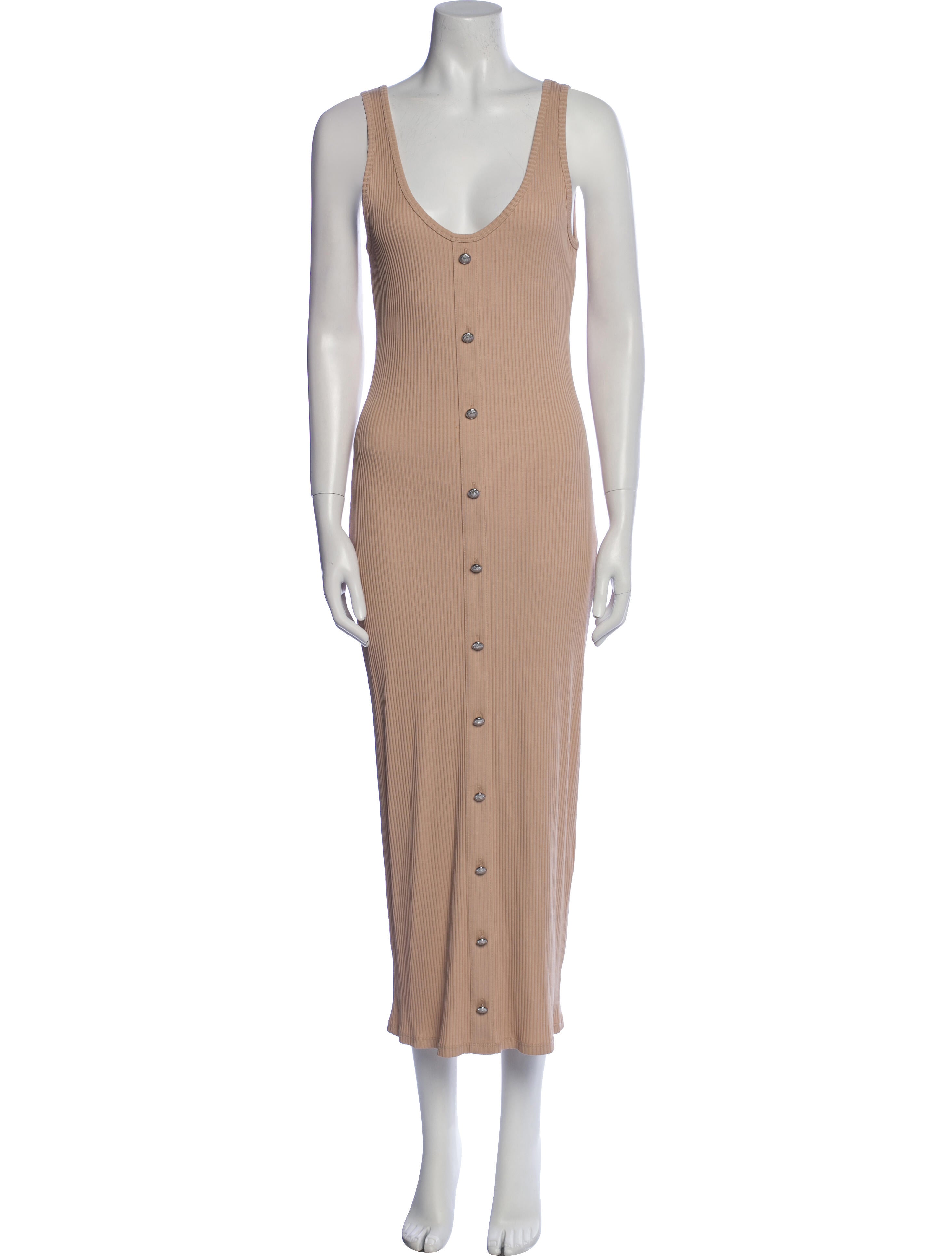 Balmain Scoop Neck Long Dress w/ Tags