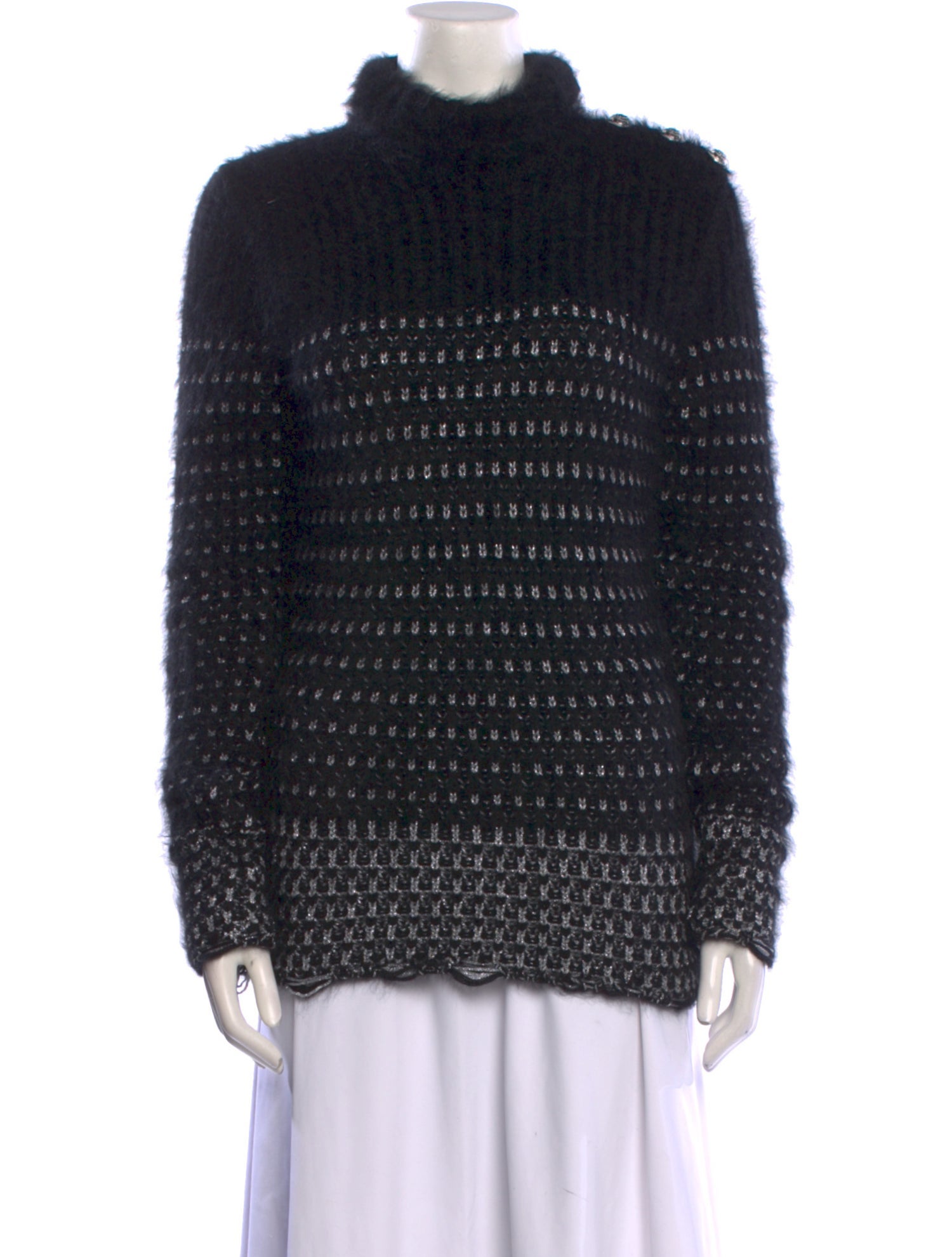 Balmain Angora Turtleneck Sweater
