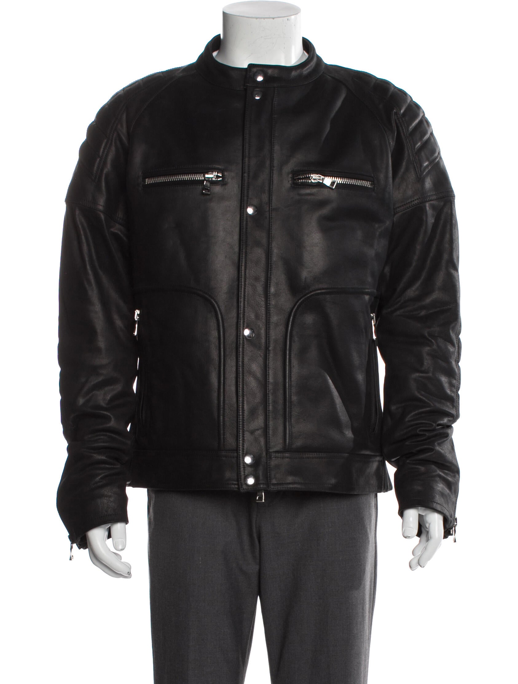 Balmain Leather Moto Jacket