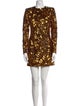 Balmain Floral Print Mini Dress